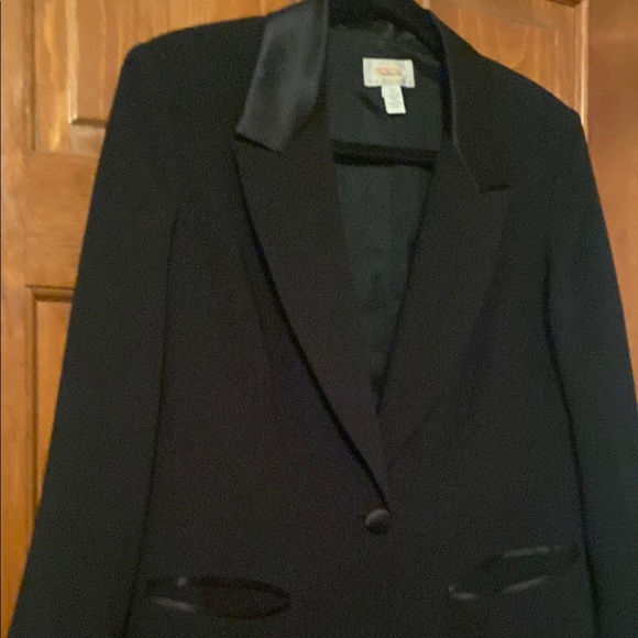Talbots Black Dress and Structured Blazer with Notched Lapel Size 12 Petite - Picture 8 of 10